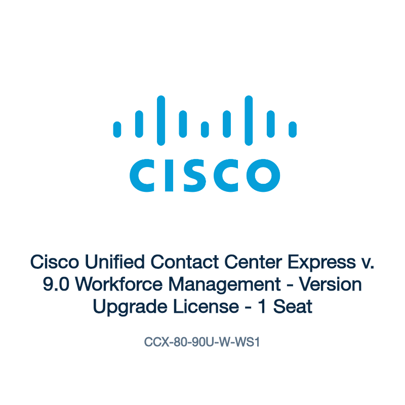 CCX-80-90U-W-WS1: Cisco Unified Contact Center Express v. 9.0 Workforce Management