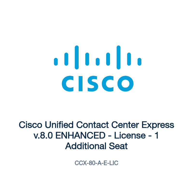 CCX-80-A-E-LIC: Cisco Unified Contact Center Express v.8.0 ENHANCED
