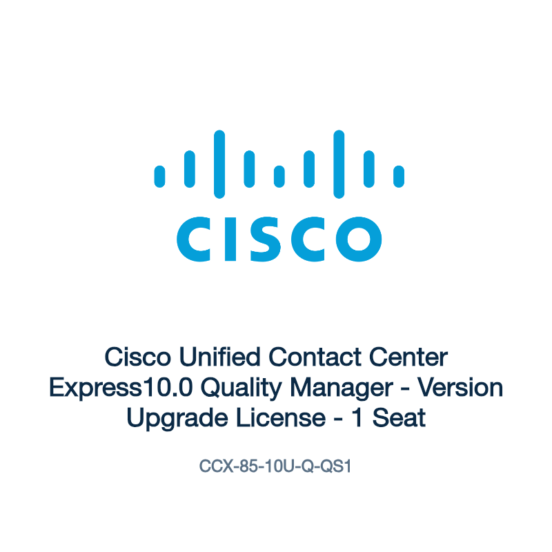 CCX-85-10U-Q-QS1: Cisco Unified Contact Center Express10.0 Quality Manager