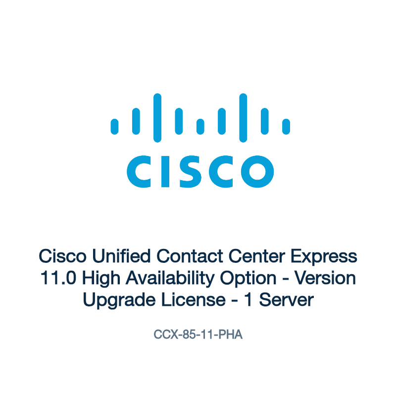 CCX-85-11-PHA: Cisco Unified Contact Center Express 11.0 High Availability Option