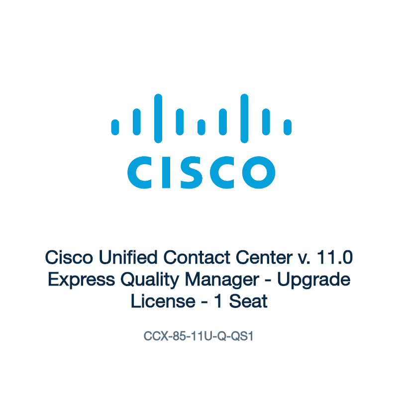 CCX-85-11U-Q-QS1: Cisco Unified Contact Center v. 11.0 Express Quality Manager