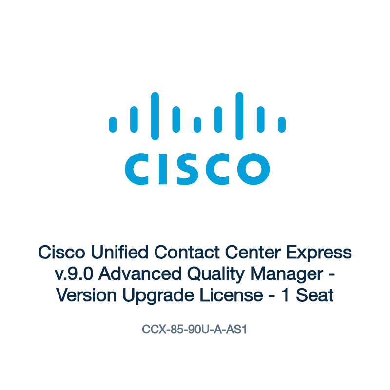 CCX-85-90U-A-AS1: Cisco Unified Contact Center Express v.9.0 Advanced Quality Manager