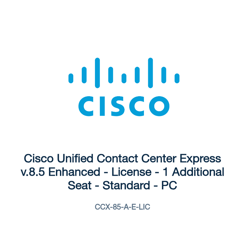 CCX-85-A-E-LIC: Cisco Unified Contact Center Express v.8.5 Enhanced