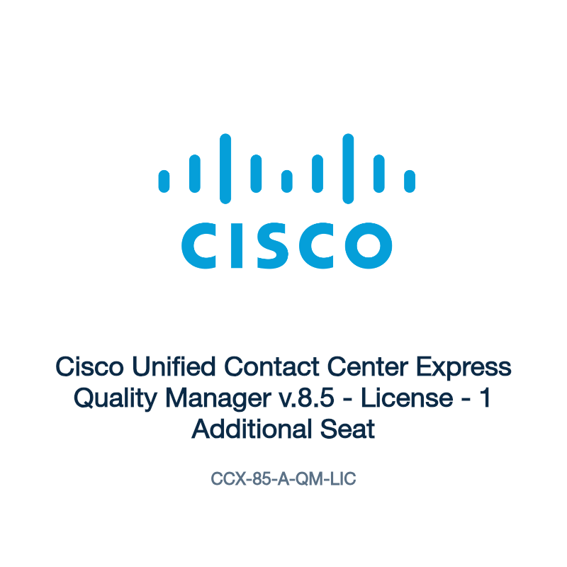 CCX-85-A-QM-LIC: Cisco Unified Contact Center Express Quality Manager v.8.5