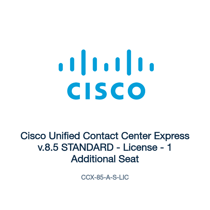 CCX-85-A-S-LIC: Cisco Unified Contact Center Express v.8.5 STANDARD