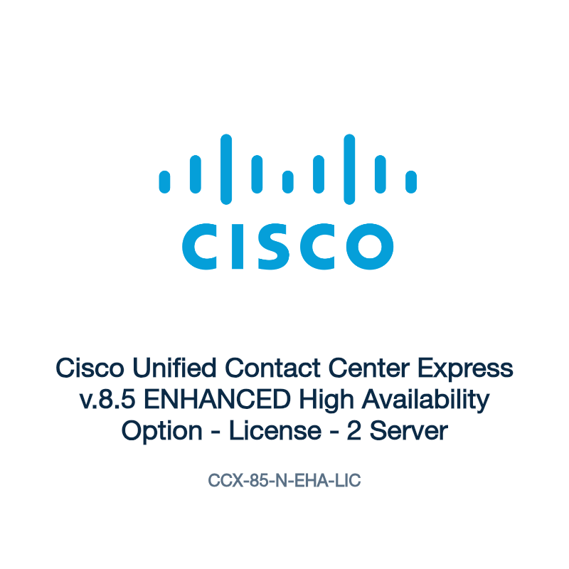 CCX-85-N-EHA-LIC: Cisco Unified Contact Center Express v.8.5 ENHANCED High Availability