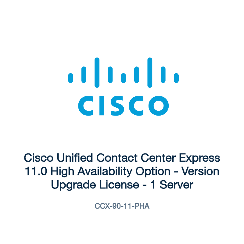 CCX-90-11-PHA: Cisco Unified Contact Center Express 11.0 High Availability Option