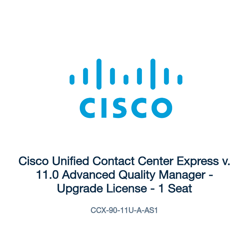 CCX-90-11U-A-AS1: Cisco Unified Contact Center Express v. 11.0 Advanced Quality Manager