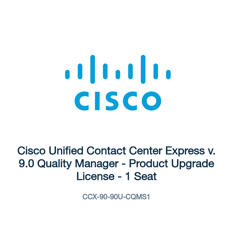 CCX-90-90U-CQMS1: Cisco Unified Contact Center Express v. 9.0 Quality Manager