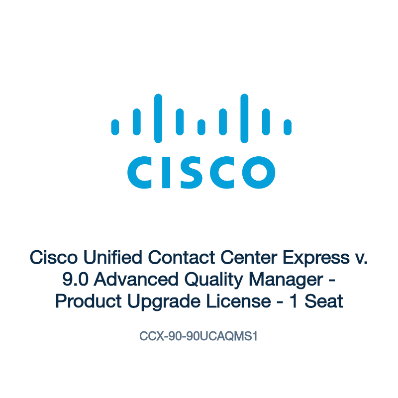 CCX-90-90UCAQMS1: Cisco Unified Contact Center Express v. 9.0 Advanced Quality Manager