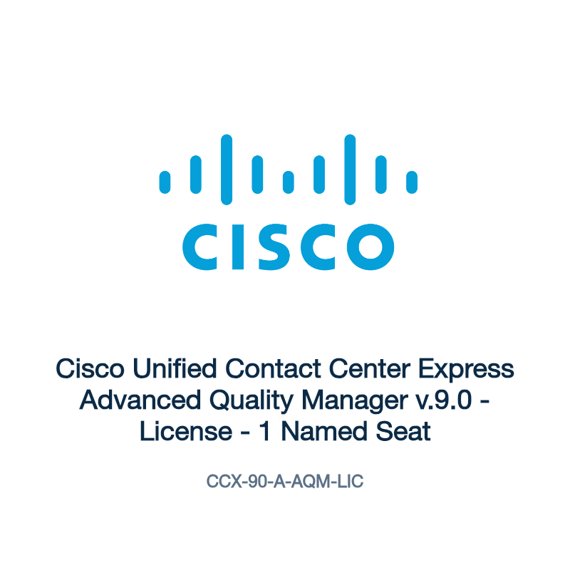 CCX-90-A-AQM-LIC: Cisco Unified Contact Center Express Advanced Quality Manager v.9.0
