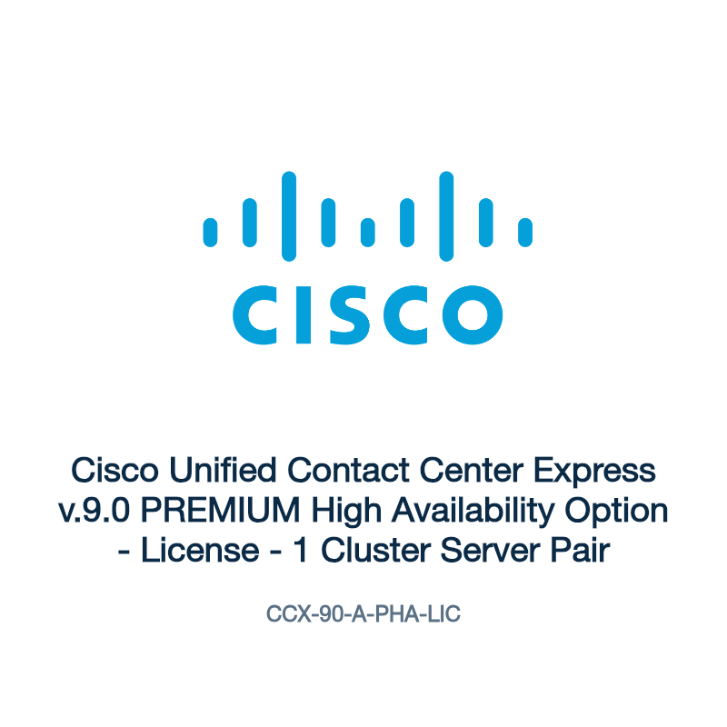 CCX-90-A-PHA-LIC: Cisco Unified Contact Center Express v.9.0 PREMIUM High Availability