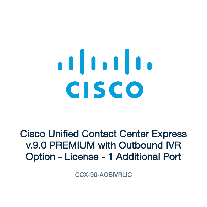 CCX-90-AOBIVRLIC: Cisco Unified Contact Center Express v.9.0 PREMIUM with Outbound IVR