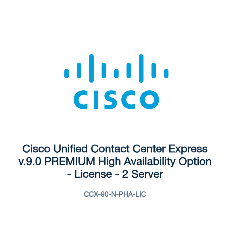 CCX-90-N-PHA-LIC: Cisco Unified Contact Center Express v.9.0 PREMIUM High Availability