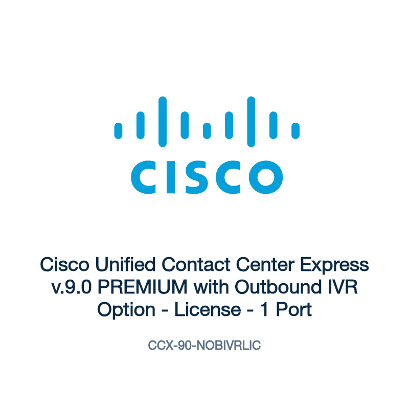 CCX-90-NOBIVRLIC: Cisco Unified Contact Center Express v.9.0 PREMIUM with Outbound IVR
