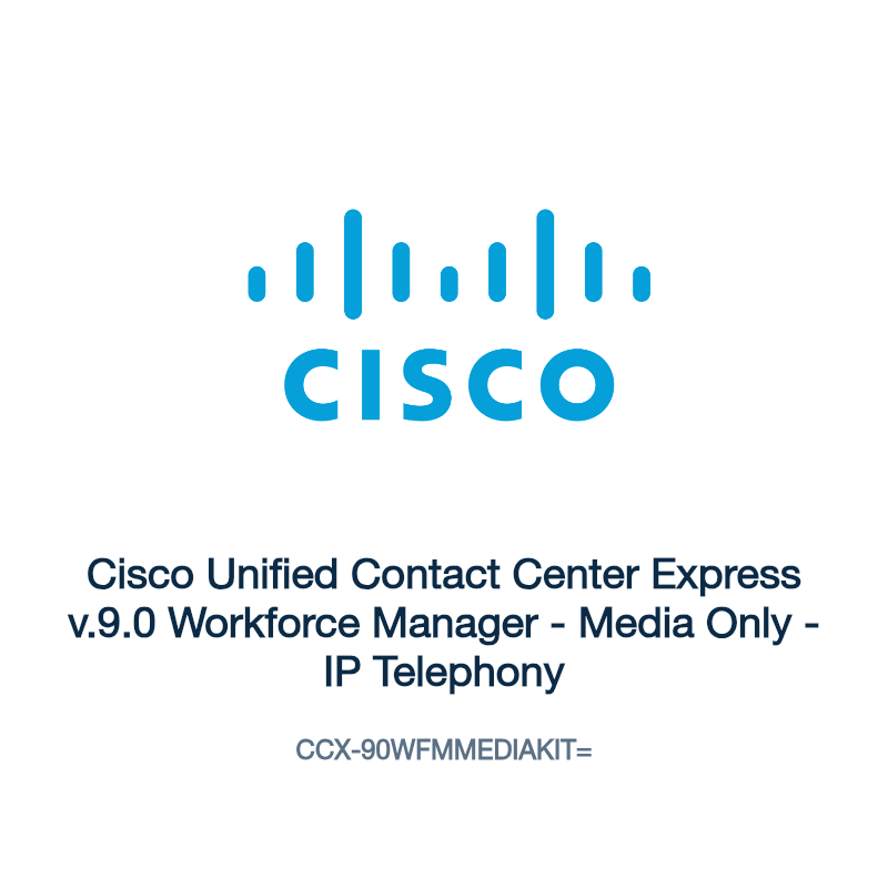 CCX-90WFMMEDIAKIT=: Cisco Unified Contact Center Express v.9.0 Workforce Manager