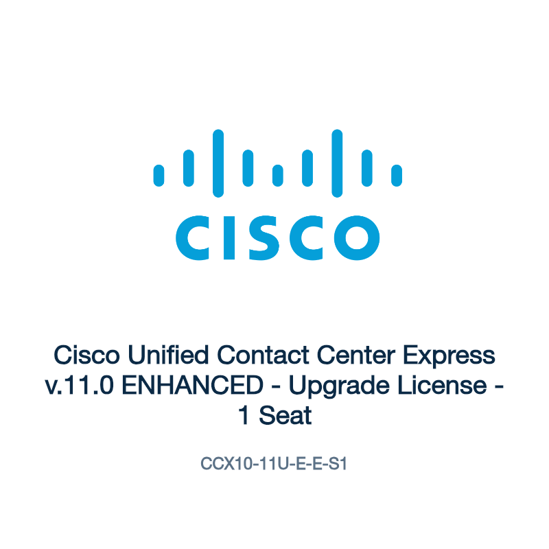 CCX10-11U-E-E-S1: Cisco Unified Contact Center Express v.11.0 ENHANCED