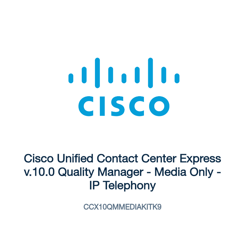 CCX10QMMEDIAKITK9: Cisco Unified Contact Center Express v.10.0 Quality Manager
