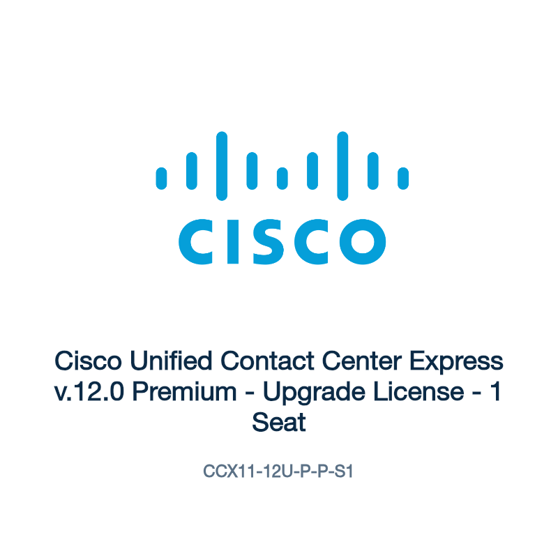 CCX11-12U-P-P-S1: Cisco Unified Contact Center Express v.12.0 Premium