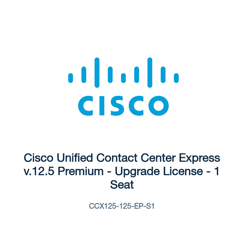 CCX125-125-EP-S1: Cisco Unified Contact Center Express v.12.5 Premium