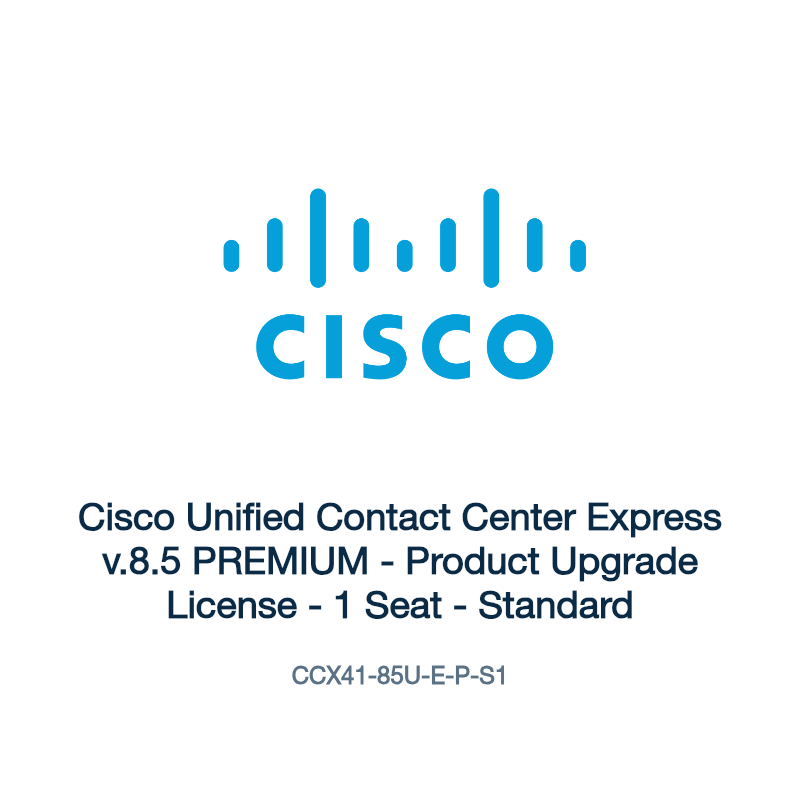 CCX41-85U-E-P-S1: Cisco Unified Contact Center Express v.8.5 PREMIUM