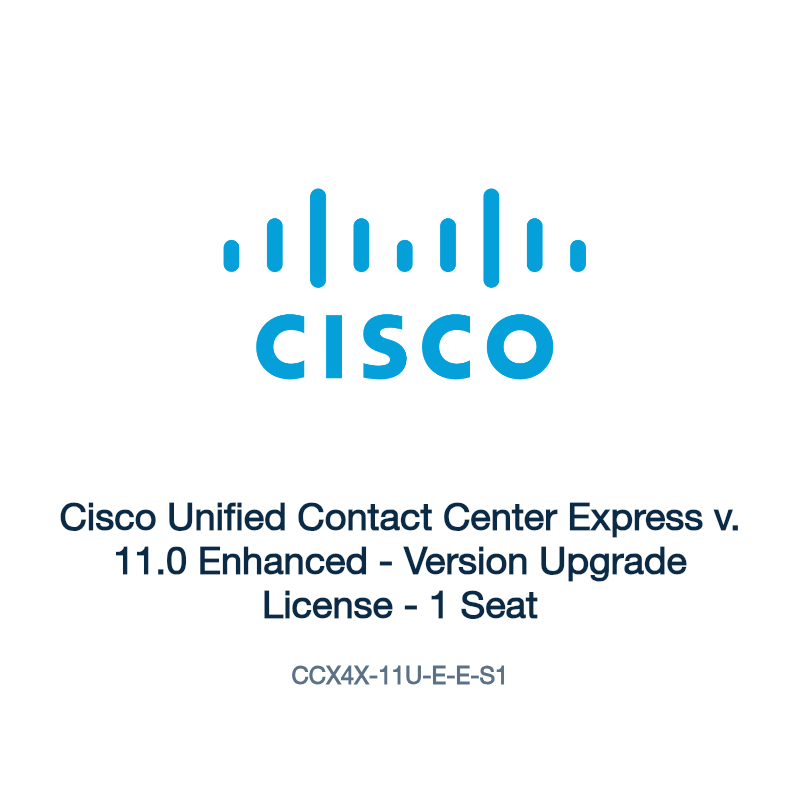 CCX4X-11U-E-E-S1: Cisco Unified Contact Center Express v. 11.0 Enhanced