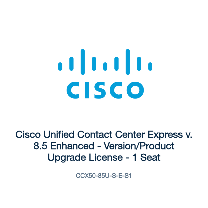 CCX50-85U-S-E-S1: Cisco Unified Contact Center Express v. 8.5 Enhanced