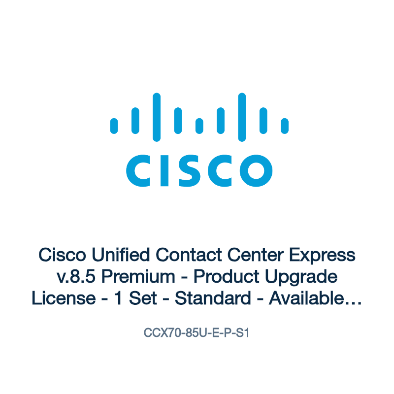 CCX70-85U-E-P-S1: Cisco Unified Contact Center Express v.8.5 Premium