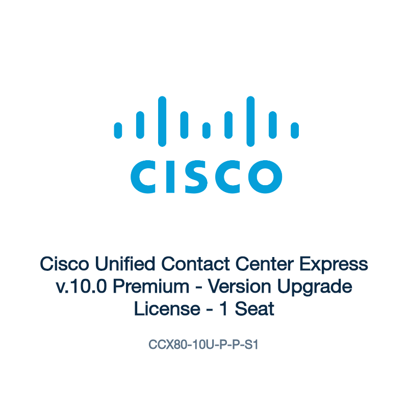 CCX80-10U-P-P-S1: Cisco Unified Contact Center Express v.10.0 Premium