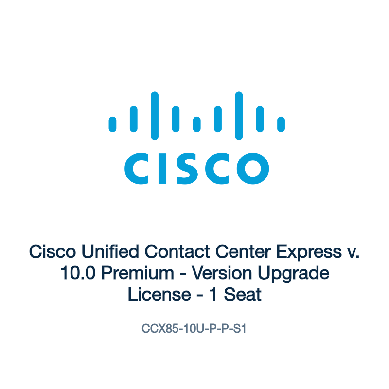 CCX85-10U-P-P-S1: Cisco Unified Contact Center Express v. 10.0 Premium