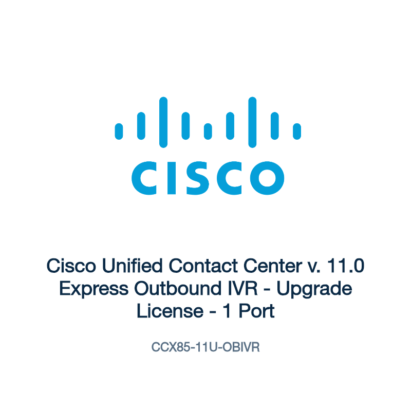 CCX85-11U-OBIVR: Cisco Unified Contact Center v. 11.0 Express Outbound IVR