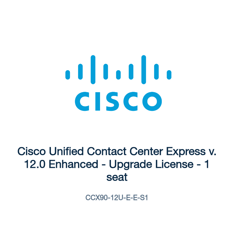 CCX90-12U-E-E-S1: Cisco Unified Contact Center Express v. 12.0 Enhanced