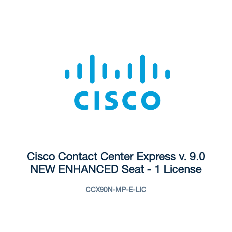 CCX90N-MP-E-LIC: Cisco Contact Center Express v. 9.0 NEW ENHANCED Seat