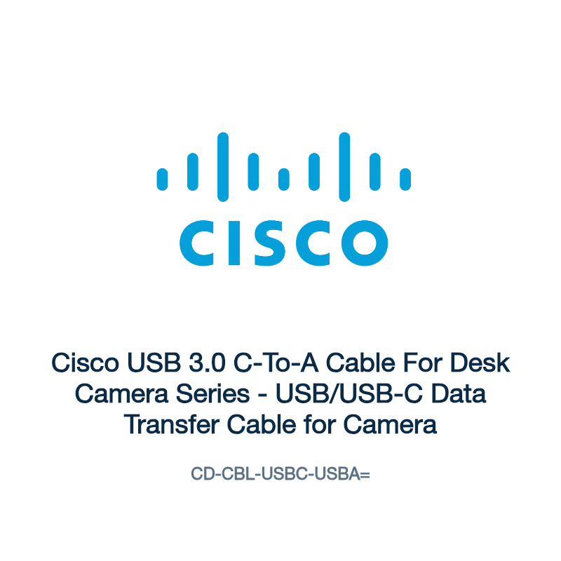 CD-CBL-USBC-USBA=: Cisco USB 3.0 C-To-A Cable For Desk Camera Series