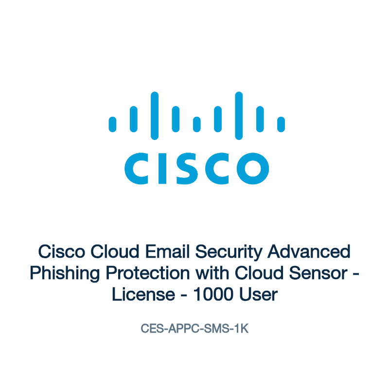 CES-APPC-SMS-1K: Cisco Cloud Email Security Advanced Phishing Protection with Cloud