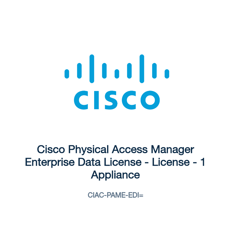 CIAC-PAME-EDI=: Cisco Physical Access Manager Enterprise Data License