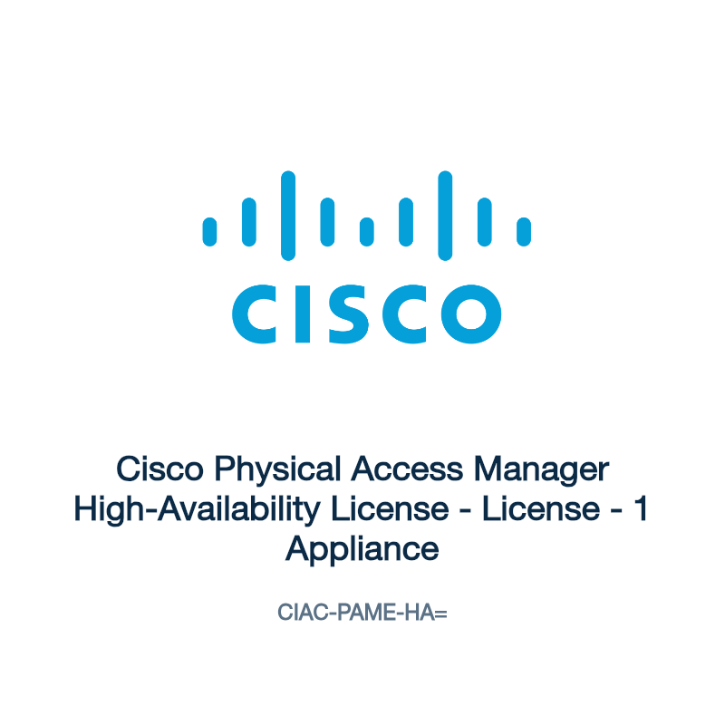 CIAC-PAME-HA=: Cisco Physical Access Manager High-Availability License