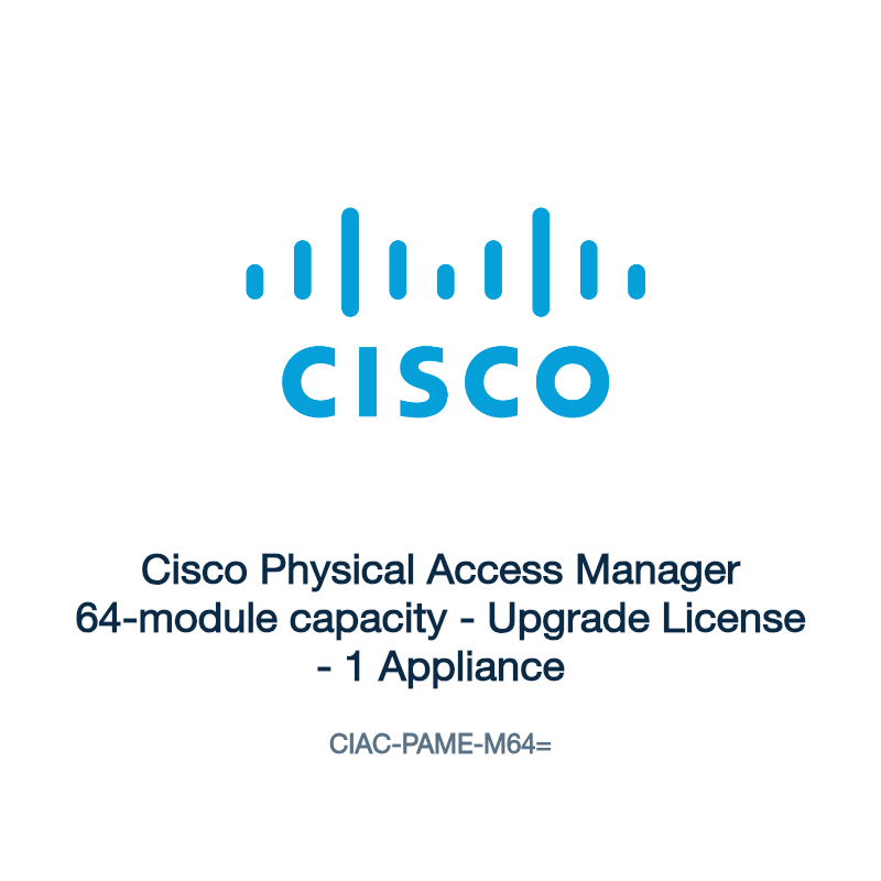 CIAC-PAME-M64=: Cisco Physical Access Manager 64-module capacity