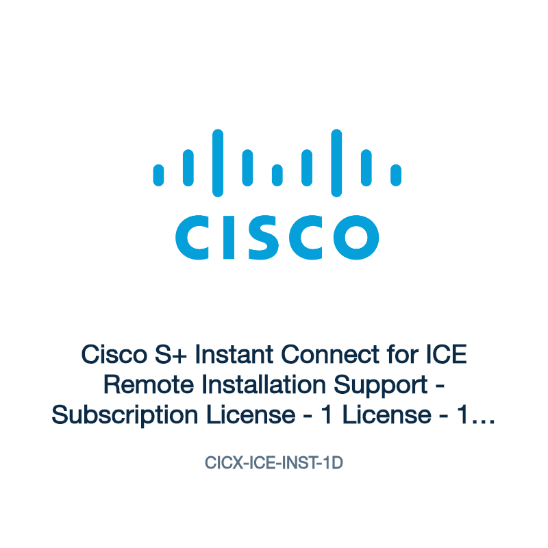 CICX-ICE-INST-1D: Cisco S+ Instant Connect for ICE Remote Installation Support