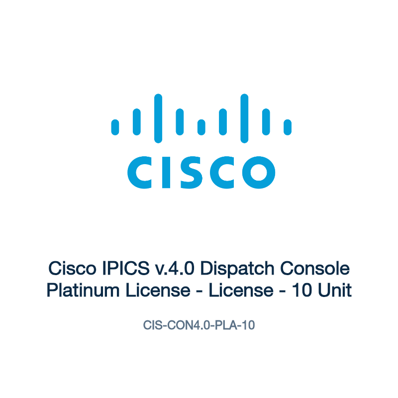 CIS-CON4.0-PLA-10: Cisco IPICS v.4.0 Dispatch Console Platinum License