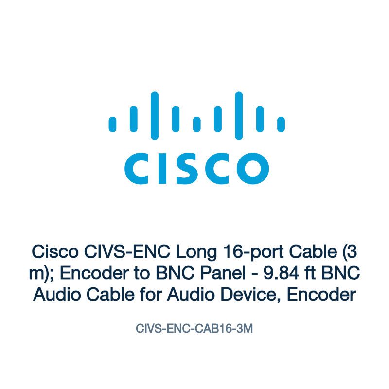 CIVS-ENC-CAB16-3M: Cisco CIVS-ENC Long 16-port Cable (3 m); Encoder to BNC Panel