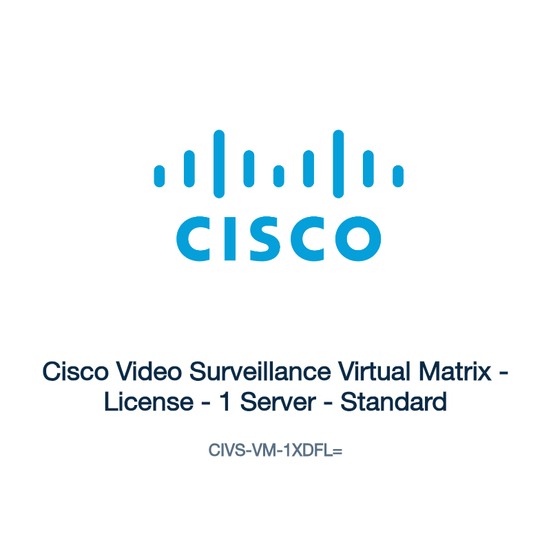 CIVS-VM-1XDFL=: Cisco Video Surveillance Virtual Matrix