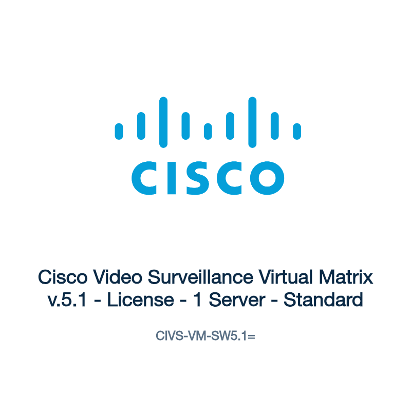 CIVS-VM-SW5.1=: Cisco Video Surveillance Virtual Matrix v.5.1