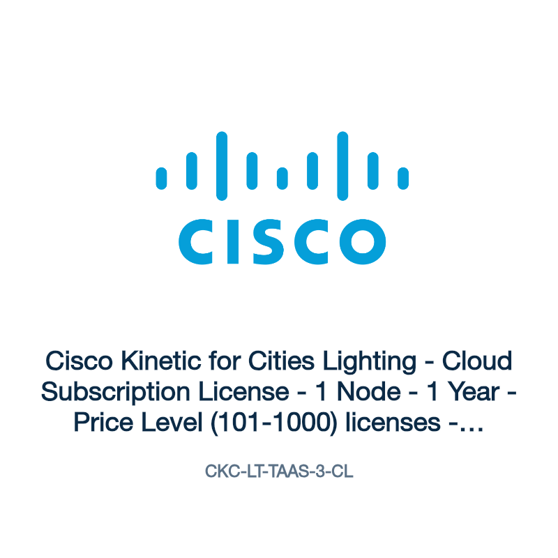 CKC-LT-TAAS-3-CL: Cisco Kinetic for Cities Lighting
