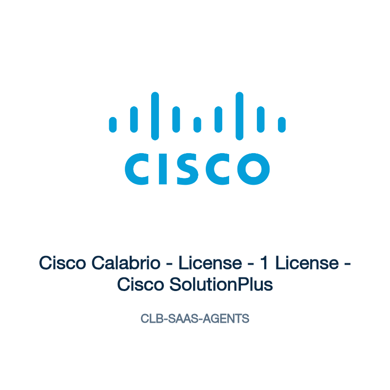 CLB-SAAS-AGENTS: Cisco Calabrio - License - 1 License - Cisco SolutionPlus