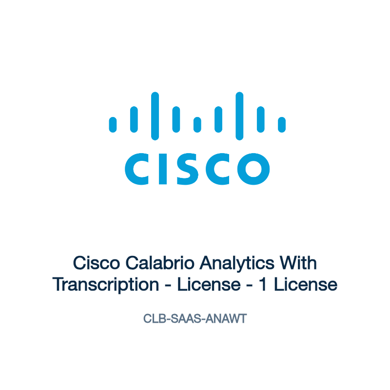 CLB-SAAS-ANAWT: Cisco Calabrio Analytics With Transcription
