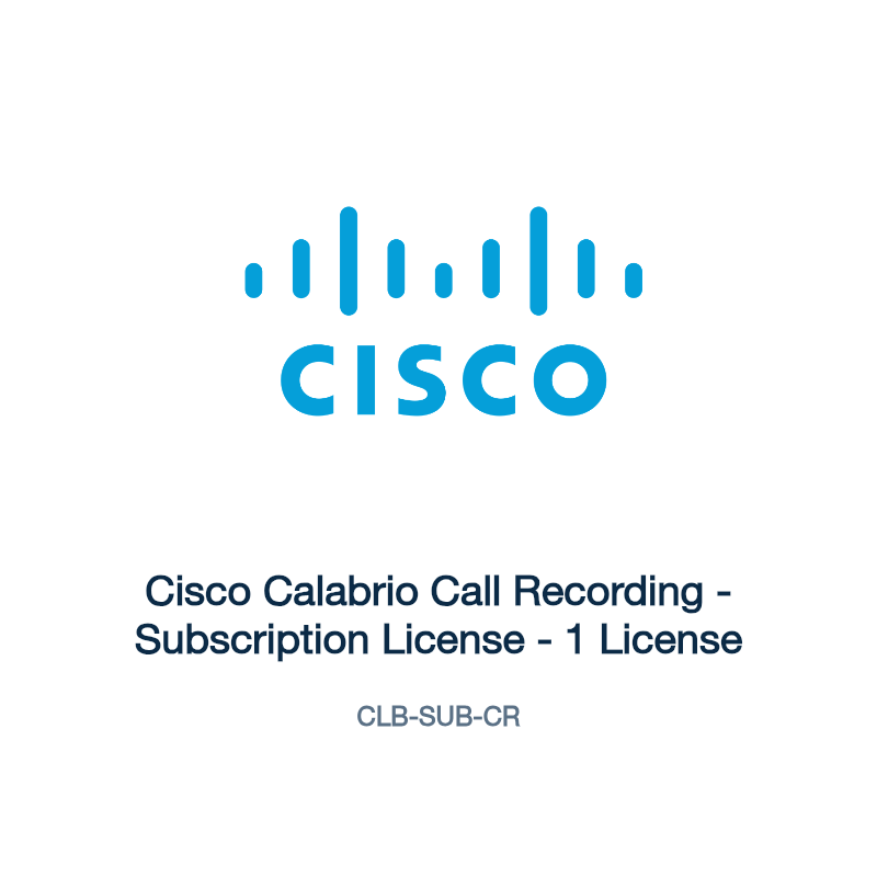 CLB-SUB-CR: Cisco Calabrio Call Recording