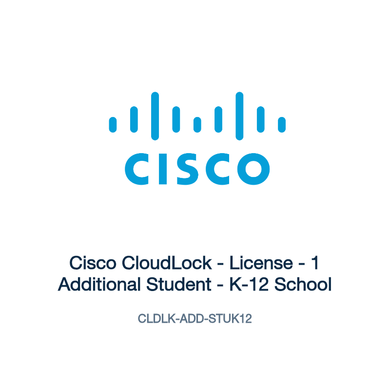 CLDLK-ADD-STUK12: Cisco CloudLock - License - 1 Additional Student - K-12 School
