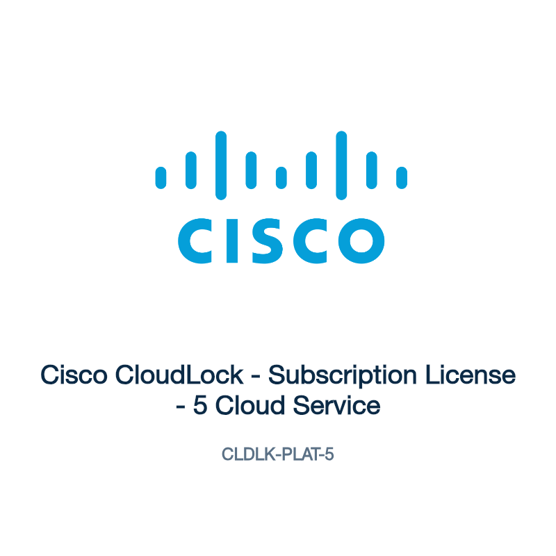 CLDLK-PLAT-5: Cisco CloudLock - Subscription License - 5 Cloud Service