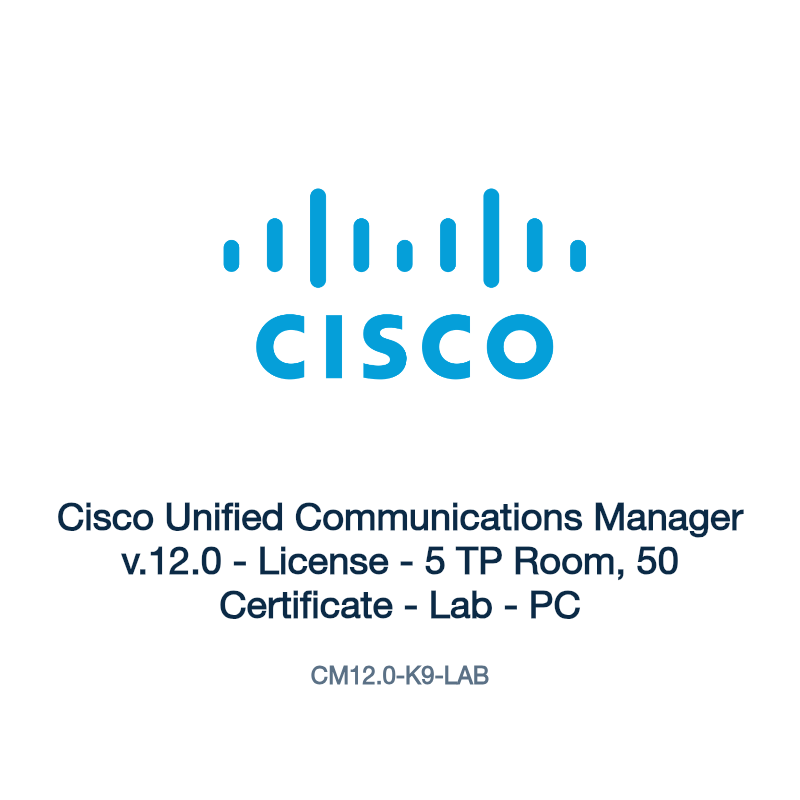CM12.0-K9-LAB: Cisco Unified Communications Manager v.12.0